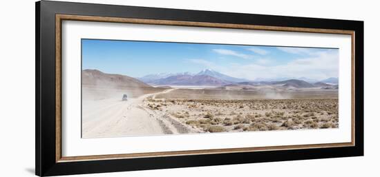 A Jeep on a Road Near the Salar De Uyuni-Alex Saberi-Framed Photographic Print