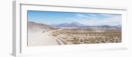 A Jeep on a Road Near the Salar De Uyuni-Alex Saberi-Framed Photographic Print