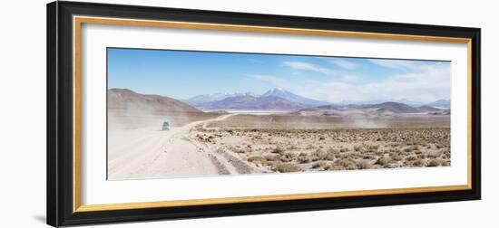 A Jeep on a Road Near the Salar De Uyuni-Alex Saberi-Framed Photographic Print