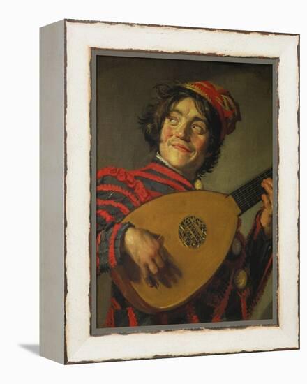 A Jester Playing the Lute, 1625-Frans Hals-Framed Premier Image Canvas