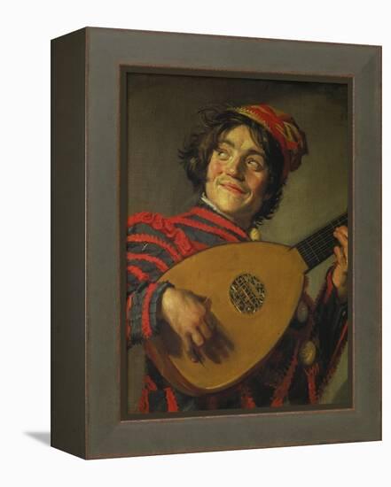 A Jester Playing the Lute, 1625-Frans Hals-Framed Premier Image Canvas