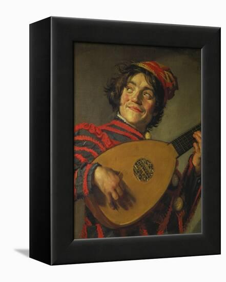 A Jester Playing the Lute, 1625-Frans Hals-Framed Premier Image Canvas