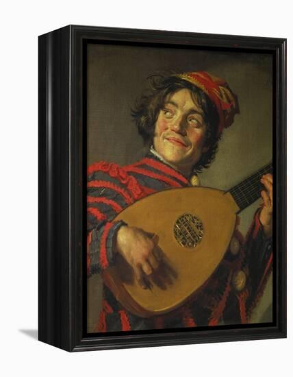 A Jester Playing the Lute, 1625-Frans Hals-Framed Premier Image Canvas