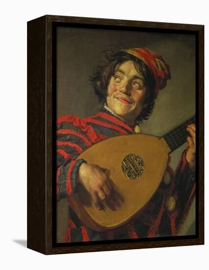 A Jester Playing the Lute, 1625-Frans Hals-Framed Premier Image Canvas