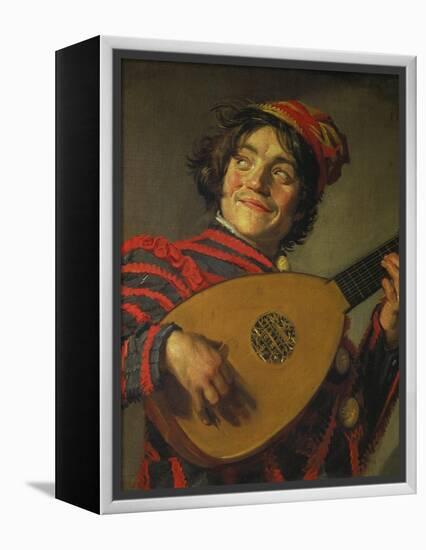 A Jester Playing the Lute, 1625-Frans Hals-Framed Premier Image Canvas