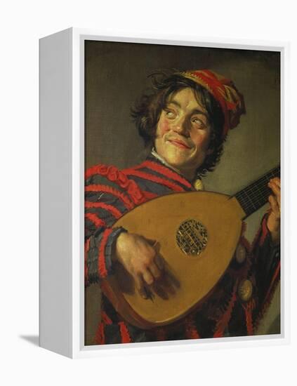 A Jester Playing the Lute, 1625-Frans Hals-Framed Premier Image Canvas