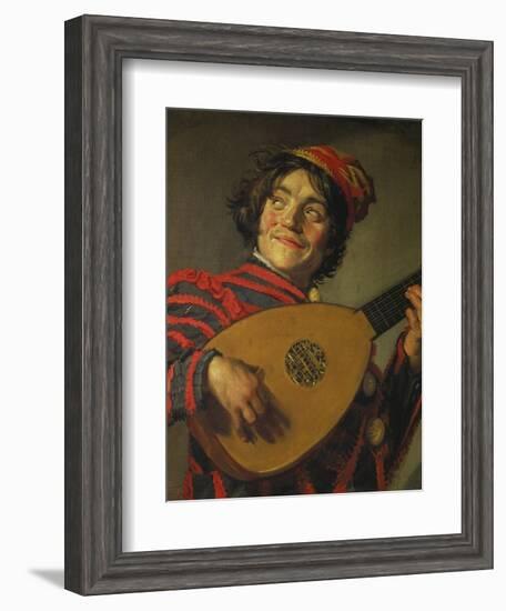 A Jester Playing the Lute, 1625-Frans Hals-Framed Giclee Print