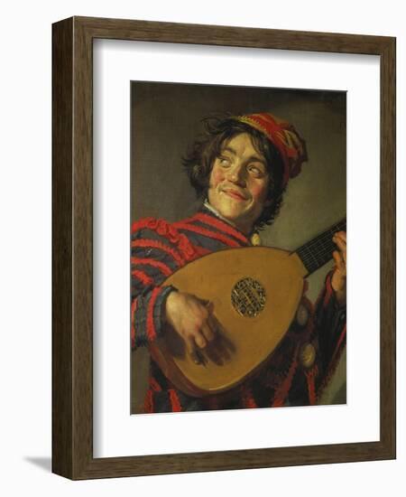 A Jester Playing the Lute, 1625-Frans Hals-Framed Giclee Print