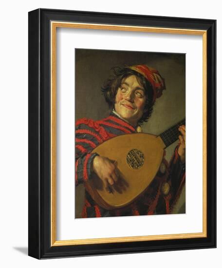 A Jester Playing the Lute, 1625-Frans Hals-Framed Giclee Print