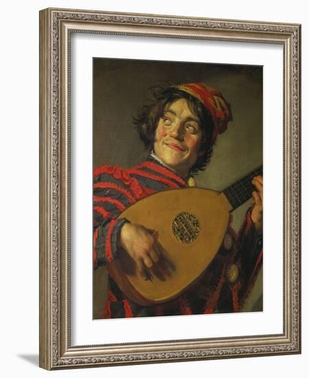 A Jester Playing the Lute, 1625-Frans Hals-Framed Giclee Print