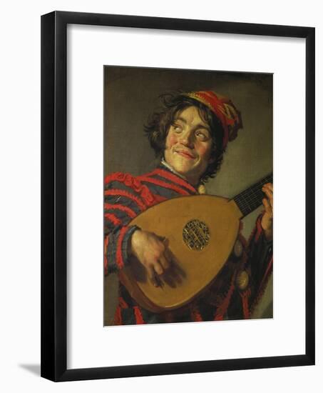 A Jester Playing the Lute, 1625-Frans Hals-Framed Giclee Print