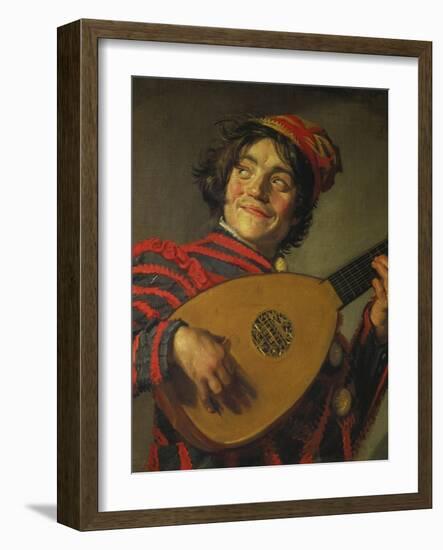 A Jester Playing the Lute, 1625-Frans Hals-Framed Giclee Print