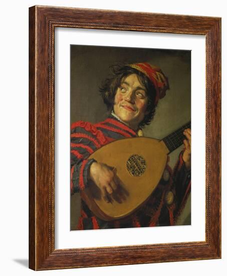 A Jester Playing the Lute, 1625-Frans Hals-Framed Giclee Print