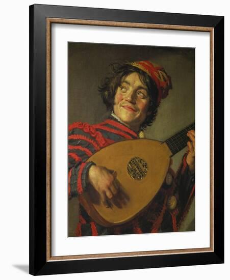 A Jester Playing the Lute, 1625-Frans Hals-Framed Giclee Print