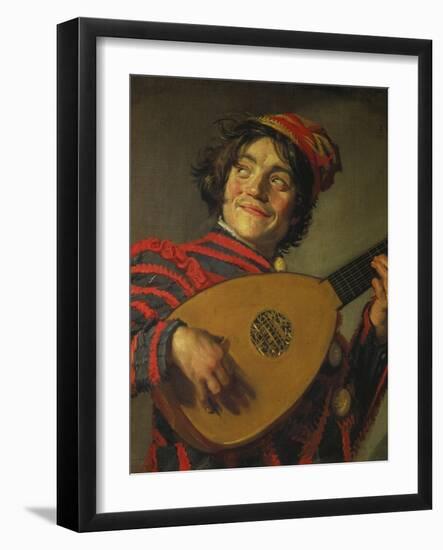 A Jester Playing the Lute, 1625-Frans Hals-Framed Giclee Print