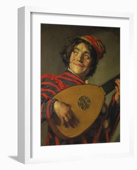 A Jester Playing the Lute, 1625-Frans Hals-Framed Giclee Print