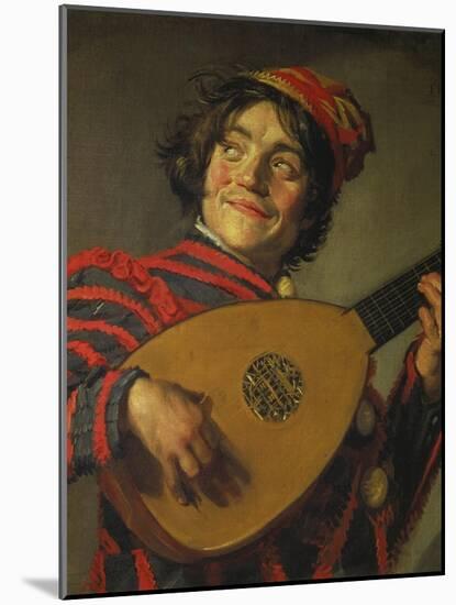 A Jester Playing the Lute, 1625-Frans Hals-Mounted Giclee Print