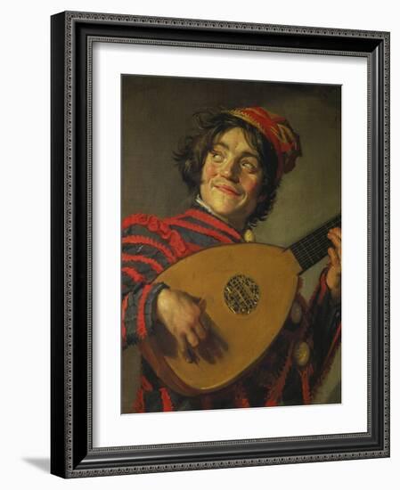 A Jester Playing the Lute, 1625-Frans Hals-Framed Giclee Print