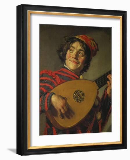 A Jester Playing the Lute, 1625-Frans Hals-Framed Giclee Print