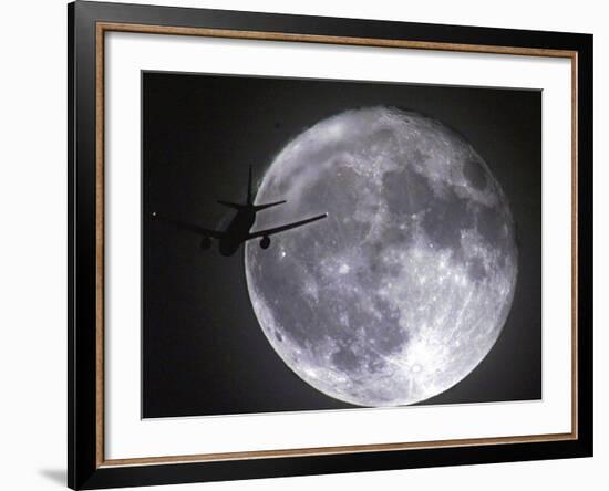 A Jet Aeroplane That Has Just Taken off from London's Heathrow Airport-null-Framed Photographic Print