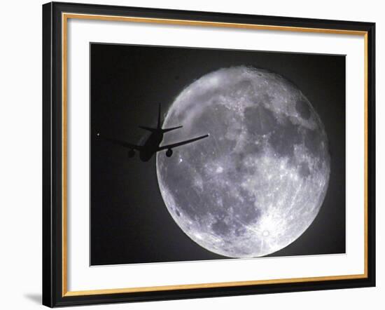 A Jet Aeroplane That Has Just Taken off from London's Heathrow Airport-null-Framed Photographic Print