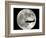 A Jet Plane Passes in Front of the Full Moon Above Surfside, Fla.-null-Framed Photographic Print