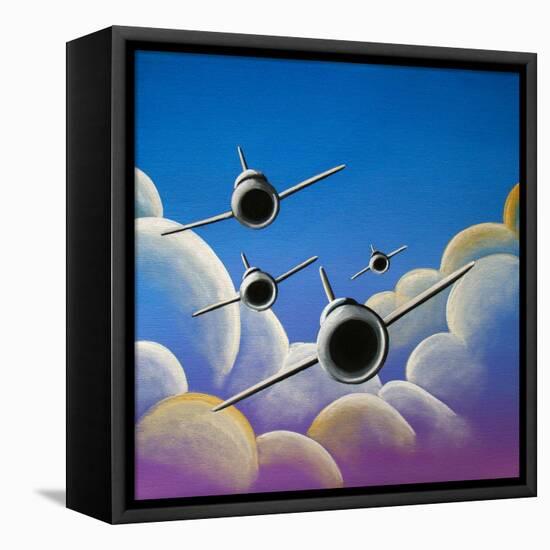 A Jet Quartet-Cindy Thornton-Framed Stretched Canvas