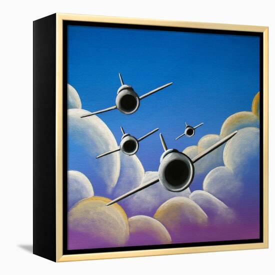 A Jet Quartet-Cindy Thornton-Framed Stretched Canvas