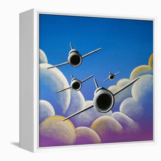 A Jet Quartet-Cindy Thornton-Framed Stretched Canvas