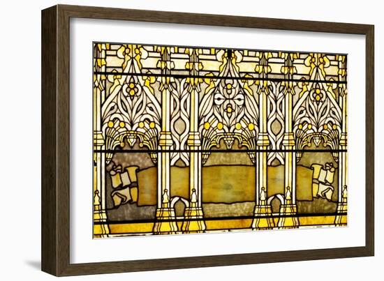 A "Jeweled" Leaded Glass Window, 1898-Tiffany Studios-Framed Giclee Print