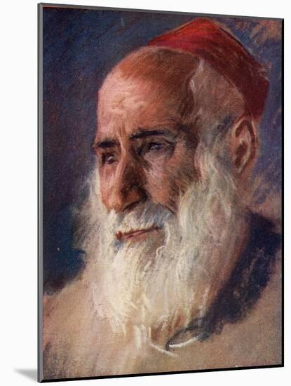 A Jewish beggar in the Holy Land c1910-Harold Copping-Mounted Giclee Print