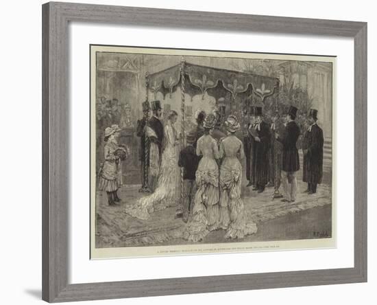 A Jewish Wedding, Marriage of Mr Leopold De Rothschild and Mademoiselle Marie Perugia-Frank Dadd-Framed Giclee Print
