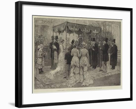 A Jewish Wedding, Marriage of Mr Leopold De Rothschild and Mademoiselle Marie Perugia-Frank Dadd-Framed Giclee Print