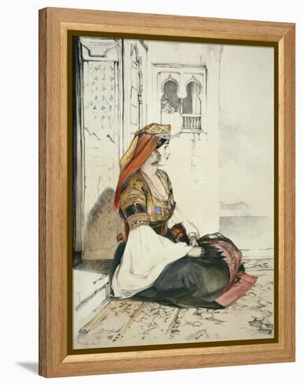 A Jewish Woman of Gibraltar, from 'Sketches of Spain', Engraved by Charles Joseph Hullmandel-John Frederick Lewis-Framed Premier Image Canvas