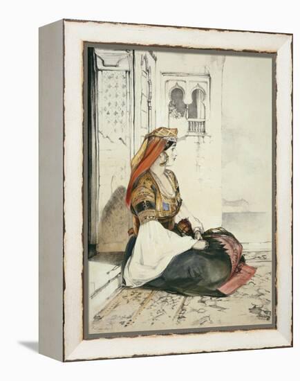 A Jewish Woman of Gibraltar, from 'Sketches of Spain', Engraved by Charles Joseph Hullmandel-John Frederick Lewis-Framed Premier Image Canvas