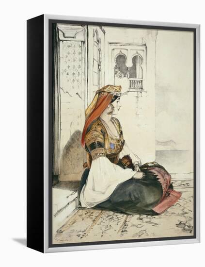 A Jewish Woman of Gibraltar, from 'Sketches of Spain', Engraved by Charles Joseph Hullmandel-John Frederick Lewis-Framed Premier Image Canvas