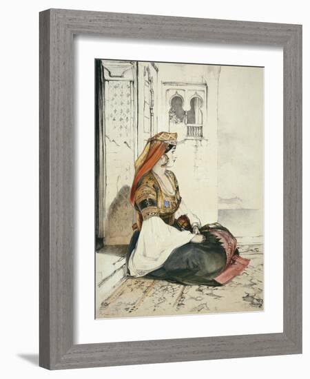 A Jewish Woman of Gibraltar, from 'Sketches of Spain', Engraved by Charles Joseph Hullmandel-John Frederick Lewis-Framed Giclee Print