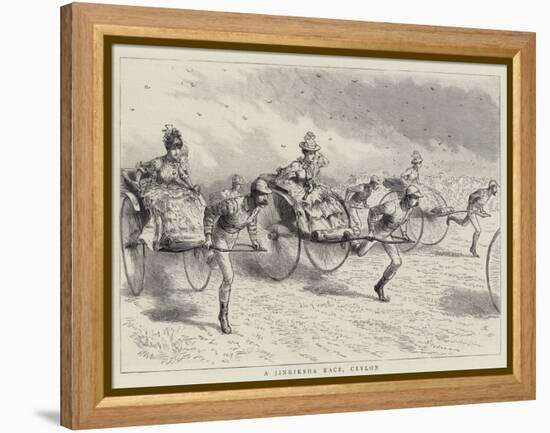 A Jinriksha Race, Ceylon-null-Framed Premier Image Canvas