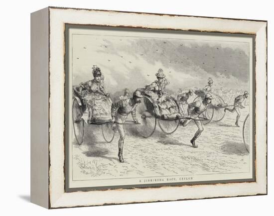 A Jinriksha Race, Ceylon-null-Framed Premier Image Canvas