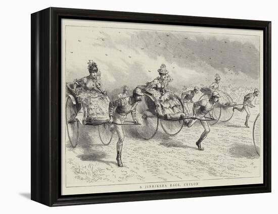 A Jinriksha Race, Ceylon-null-Framed Premier Image Canvas