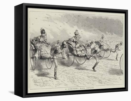 A Jinriksha Race, Ceylon-null-Framed Premier Image Canvas