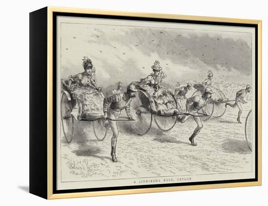 A Jinriksha Race, Ceylon-null-Framed Premier Image Canvas