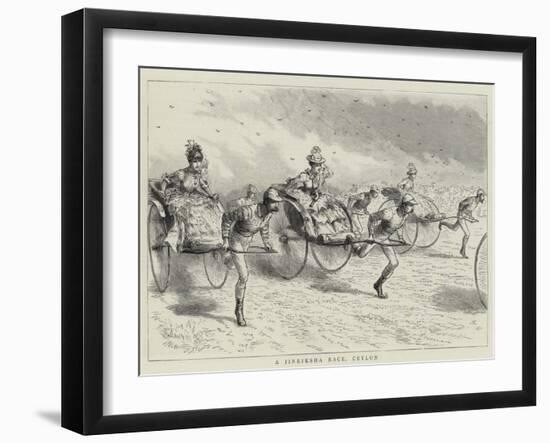 A Jinriksha Race, Ceylon-null-Framed Giclee Print