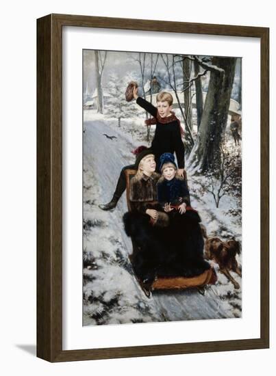 A Jolly Sleigh Ride-Frans De Wilde-Framed Giclee Print