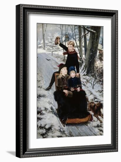 A Jolly Sleigh Ride-Frans De Wilde-Framed Giclee Print