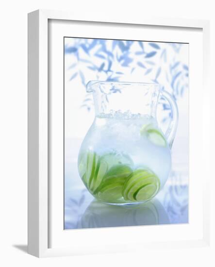 A Jug of Water with Limes-Axel Weiss-Framed Photographic Print