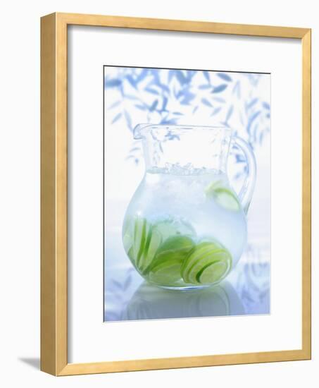 A Jug of Water with Limes-Axel Weiss-Framed Photographic Print