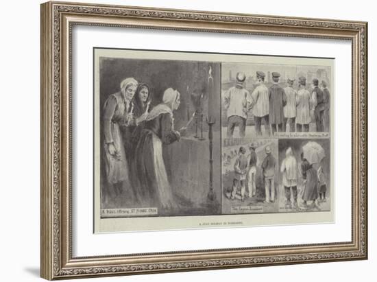 A July Holiday in Normandy-null-Framed Giclee Print
