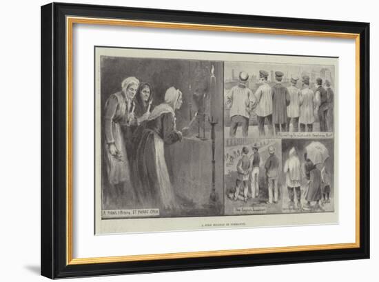 A July Holiday in Normandy-null-Framed Giclee Print