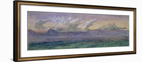 A July Thunder Cloud, Val D'aosta, 1858 (W/C with Pencil)-John Ruskin-Framed Giclee Print